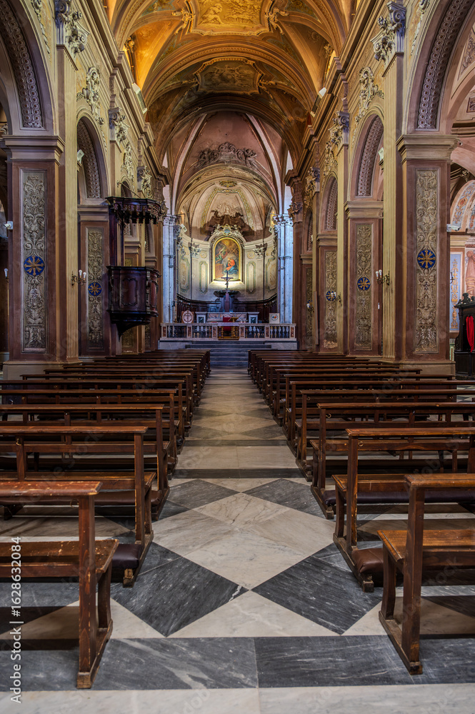 Fototapeta premium Priverno, Latina, Italy. Co-Cathedral of Santa Maria Annunziata