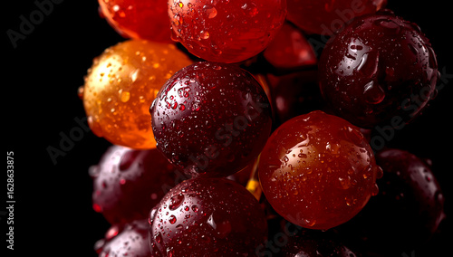 Wet, glistening berries stacked boldly, radiating intense color and luscious temptation.