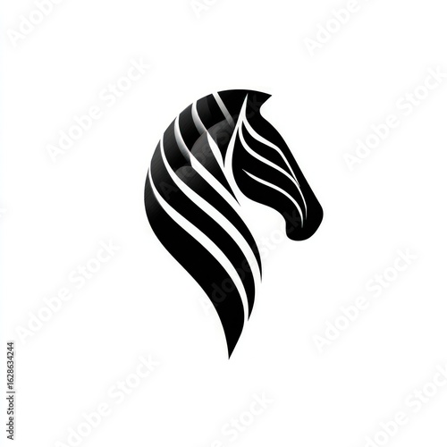 Wallpaper Mural Detailed profile of a stylized horse head. Torontodigital.ca