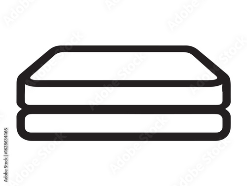 Minimalist mattress topper icon drawing in sleek vector style  