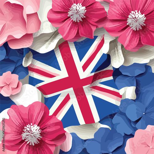British Style Floral Background Design
