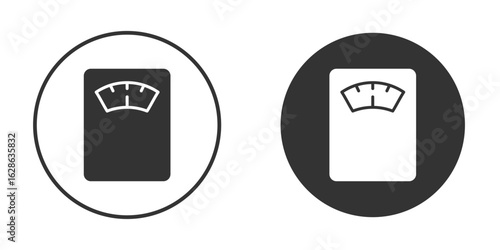 Weight scale icons pack. vector glyph flat icons