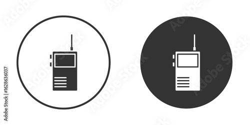 Walkie talkie icons pack. vector glyph flat icons
