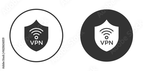 Vpn icons pack. vector glyph flat icons