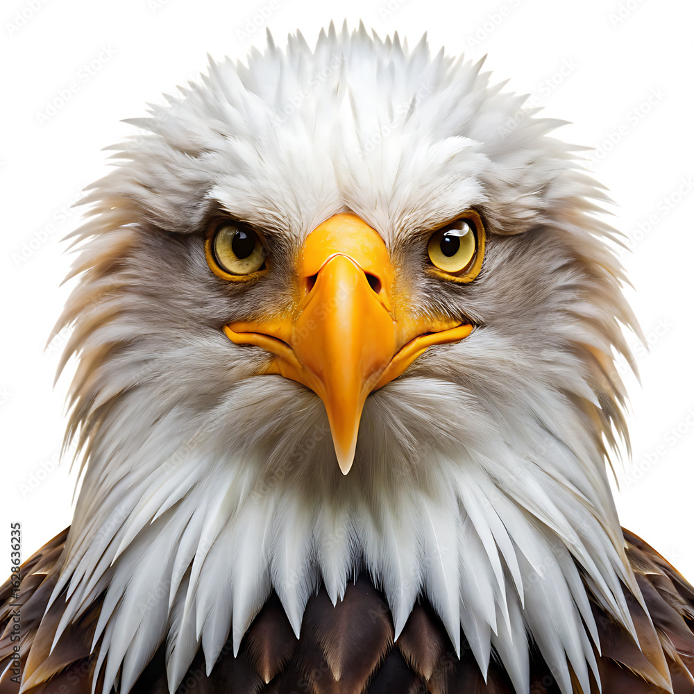 Obraz premium Eagle Head Isolated On White Background