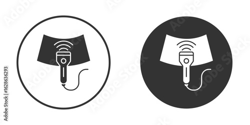 Ultrasound icons pack. vector glyph flat icons