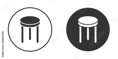 Stool icons pack. vector glyph flat icons