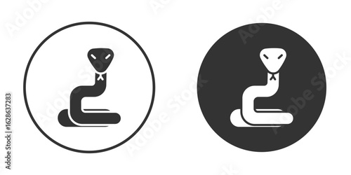 Snake icons pack. vector glyph flat icons