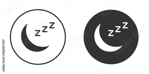 Sleep icons pack. vector glyph flat icons