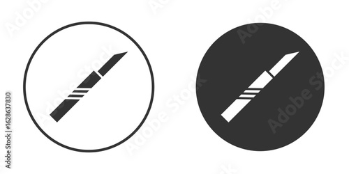 Scalpel icons pack. vector glyph flat icons
