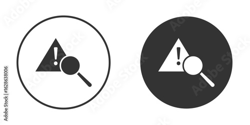 Risk analysis icons pack. vector glyph flat icons