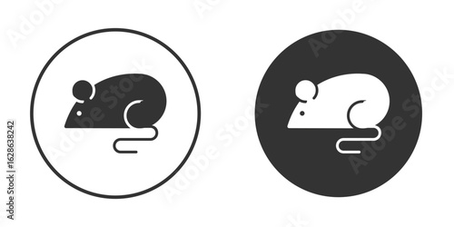 Rat icons pack. vector glyph flat icons