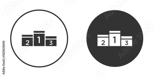 Podium icons pack. vector glyph flat icons