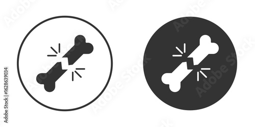 Osteoporosis icons pack. vector glyph flat icons