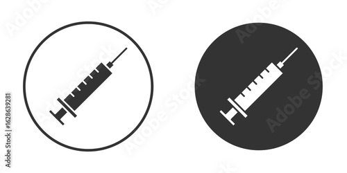 Needle icons pack. vector glyph flat icons