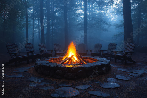 Fire pit in the woods with adi adi adi adi adi adi.