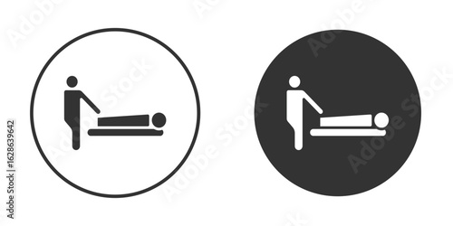Massage icons pack. vector glyph flat icons