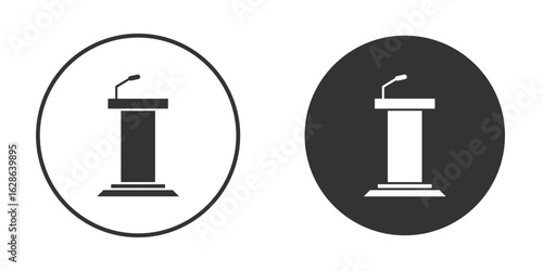 Lectern icons pack. vector glyph flat icons