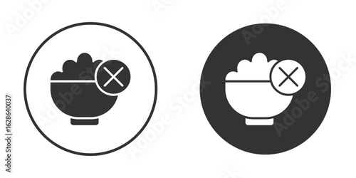 Lack of appsetite icons pack. vector glyph flat icons