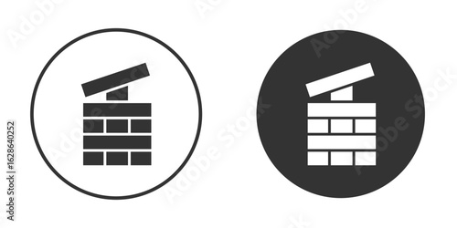 Jenga icons pack. vector glyph flat icons