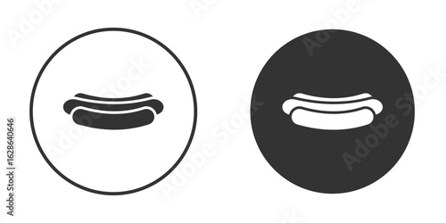 Hot dog icons pack. vector glyph flat icons
