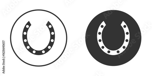Horseshoe icons pack. vector glyph flat icons