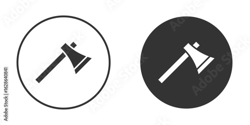 Hatchet icons pack. vector glyph flat icons