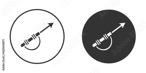 Harpoon icons pack. vector glyph flat icons