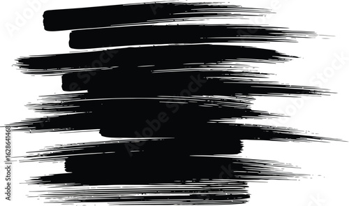 Black paint strokes texture background for design elements
