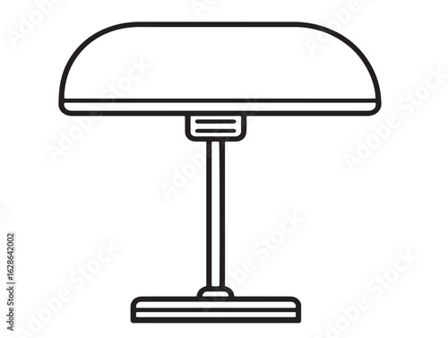 Minimalist nightstand lamp design with stylish vector line art