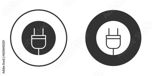 Electric plug icons pack. vector glyph flat icons