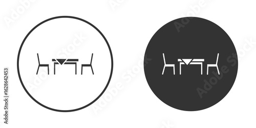 Dinner table icons pack. vector glyph flat icons