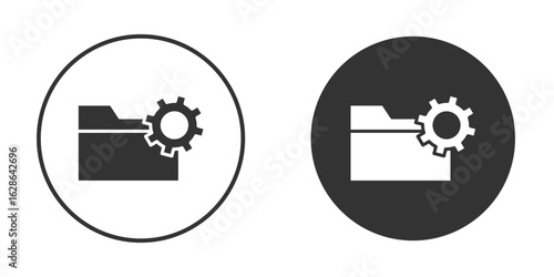 Data management icons pack. vector glyph flat icons