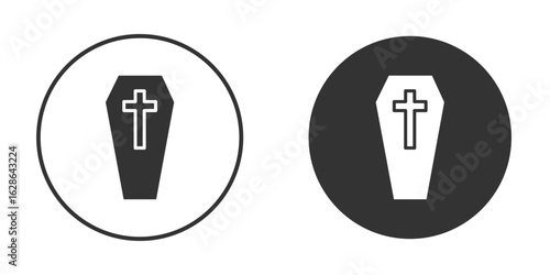 Coffin icons pack. vector glyph flat icons