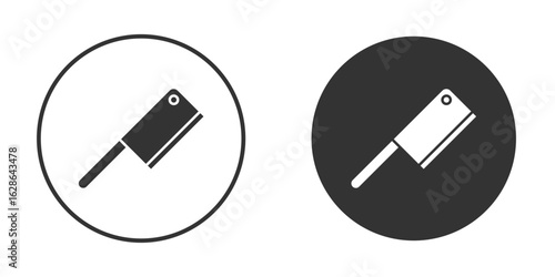 Chopper knife icons pack. vector glyph flat icons