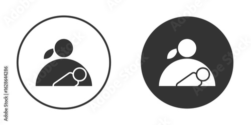 Breastfeeding icons pack. vector glyph flat icons