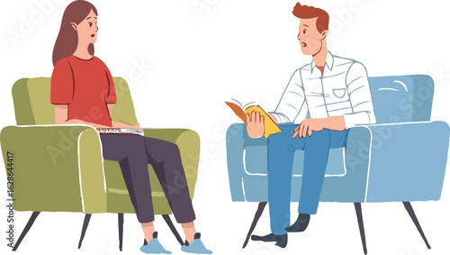 Therapy Session Depicts Empathy and Understanding Between a Patient and a Psychologist Professional Consultation