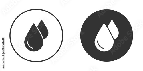 Blood drops icons pack. vector glyph flat icons