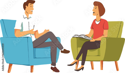 A Counseling Session Unveiling Empathy Two Individuals Sharing in a Supportive Environment Nurturing Understanding and Communication