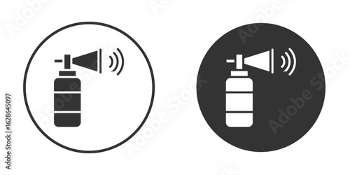 Air horn icons pack. vector glyph flat icons