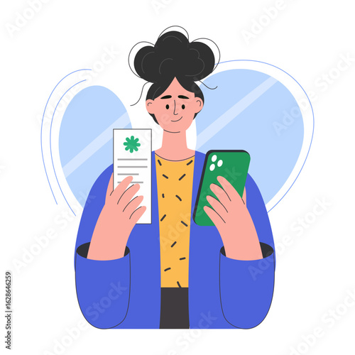 A flat style illustration representing mobile insurance