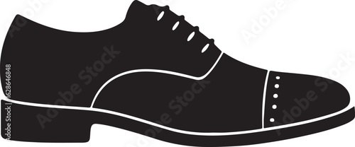 Smart Cap Toe Oxford Shoe Flat in Black and White Silhouette