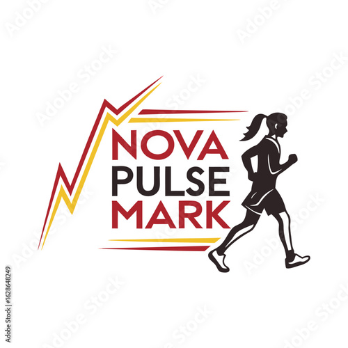 Nova Pulse Abstract Tech Logo – Futuristic Energy Symbol with Radiating Lines and Digital Vibe for Innovation Branding