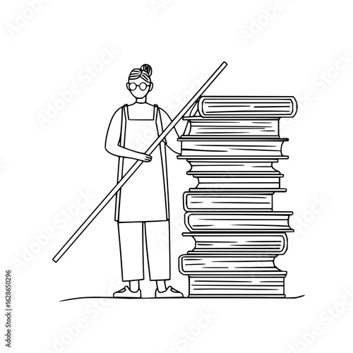 Woman reading books study education learning knowledge library literature bookworm book stack book club book lover 100