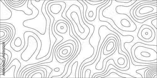 Abstract lines background. Contour maps. Vector illustration. The stylized height of the topographic map contour in lines and contours isolated on transparent. technology topo landscape grid map text	