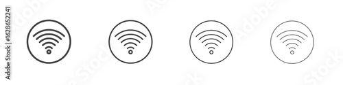 Wifi Signal icon outlines - vector simple illustration