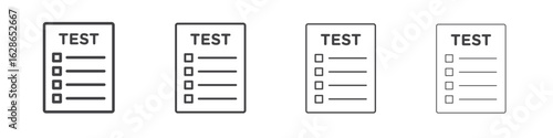 Test icon outlines - vector simple illustration