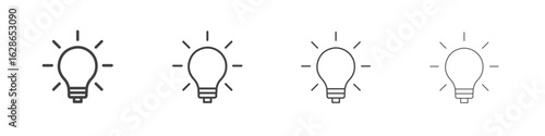 Solution icon outlines - vector simple illustration