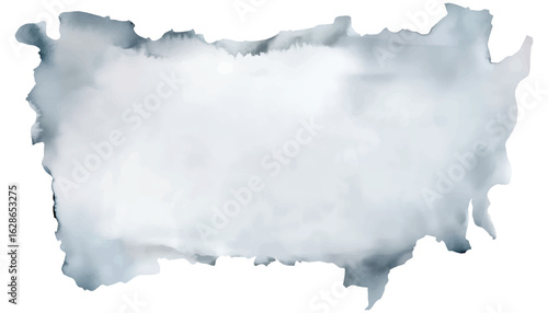 Abstract Watercolor Cloud Vector Illustration with Transparent Background for Design Elements