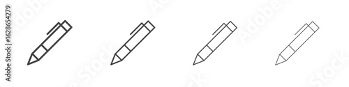 Pen icon outlines - vector simple illustration